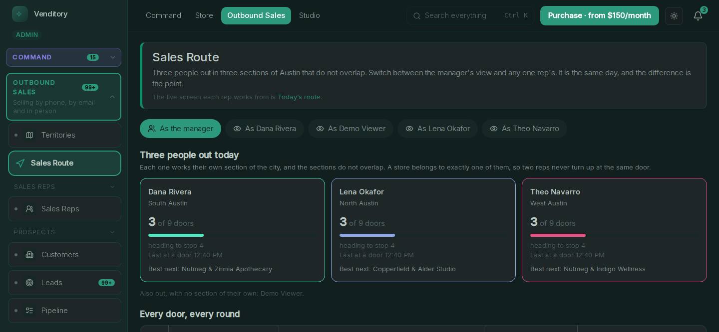 Route dark in the Venditory demo
