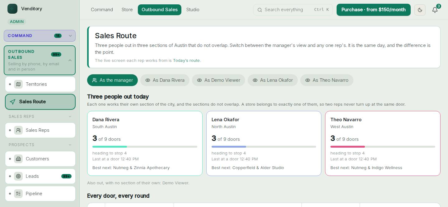 The Daily route screen in the live demo